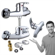 BATERIA PRYSZNICOWA ŁAZIENKOWA KLASYCZNA ŚCIENNA CHROM 1-UCHWYTOWA MAIBANG