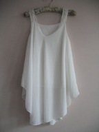 włoska tunika swobodna z koronką na dzianinie 38