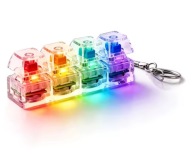 Mini Klawiatura RGB Brelok Fidget Antystres 4 Przyciski LED
