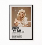 Plakat A4 z ramką BILLIE EILISH "HAPPIER THAN EVER" 21x29,7cm