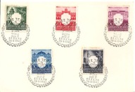 GENERALNE GUBERNATORSTWO-stempel ozdobny nr 34 na kartce znaczki 105-109