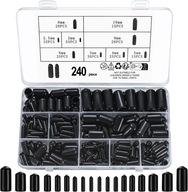 ZESTAW ZAŚLEPKI KORKI GUMOWE NA ŚRUBY RURKI DO OTWORÓW MIX 240x