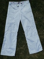 Spodnie damskie białe Aeropostale roll up L/40 pas 88 dł.105