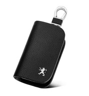 PEUGEOT ETUI BRELOK NA KLUCZYK SKÓRA CHROM NOWOCZESNY DESIGN CZARNY PREMIUM