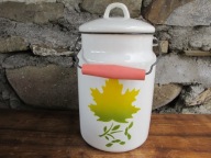 Stara Emaliowana Kanka z Pokrywką_3 l_LOFT PRL