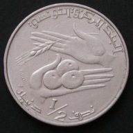 Tunezja 1/2 dinara 1976 - Burgiba