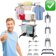 SUSZARKA NA PRANIE STOJĄCA PIONOWA OGRODOWA NA UBRANIA SOLIDNA BALKONOWA