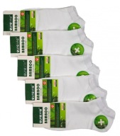 Stopki/skarpetki bambusowe damskie 5 par białe 35-38 miękkie oddychające