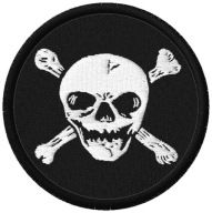 Termo Naszywka Czaszka Niebezpieczeństwo Piraci Haftowana Naprasowanka