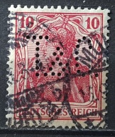 Niemcy - Deutsches Reich - Perfin - dziurkowany 14/2