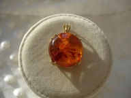 WISIOREK BURSZTYN ZŁOTO 9K pr. 375 + GRATIS!!!