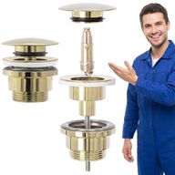 KOREK CLICK CLACK KLIK KLAK ZŁOTY REA MOSIĄDZ DO UMYWALKI UNIWERSALNY
