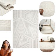 DUZY DYWAN DO SALONU LUKSUSOWY BEZOWY 170X120 BOHO PROSTOKATNY NOWOCZESNY