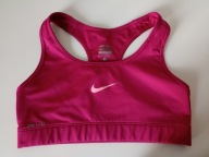 Śliczny biustonosz markowy NIK PRO DRI-FIT S MAGENTA SWOOSH MEDIUM-SUPPORT