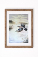 Akwarela "Sójka o poranku” –obraz z autorskiej serii ptaków 23x31 oryginał