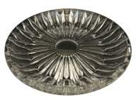 Patera szklana, talerz na ciasto, duża patera szklana, Prl, vintage