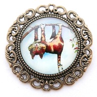 Przypinka dla kociary kotek kot łobuz broszka retro vintage kawaii prezent