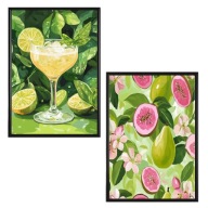 Plakat Zestaw 50x70 2 szt. plakaty ,postery,RETRO,PASTEL,KUCHNIA