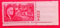 USA 1945 Roosevelt w Małym Białym Domu z numerem czyste**