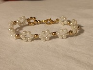 Bransoletka ze sztucznych pereł 17 cm, handmade