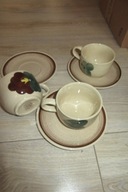 ZESTAW 3 FILIŻANKI I TALERZYKI