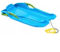 DUŻE SANKI ŚLIZG Z OPARCIEM HAMULCEM SZNURKIEM PLASTIKOWE NIEBIESKIE