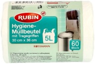 Rubin Worki na śmieci małe łazienkowe z uchwytem 5 l 60 szt.