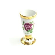 Mazagram kielich wazon 1960 Limoges Francja 60s vintage porcelana róża
