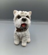 Maltańczyk prześliczny PIES piesek szczeniak figurka kolekcjonerska 12 cm