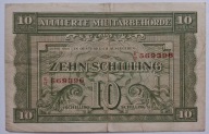 Banknot Austria Okupacja Aliancka 10 Szylingów 1944 rok