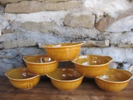 Duże MIODOWE Miseczki z Uszami _NOSTALGIA_Porcelit PRUSZKÓW PRL