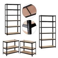 REGAŁ MAGAZYNOWY WARSZTATOWY METALOWY 220x110x50CM MAX 1050KG DO GARAŻU
