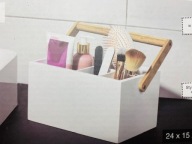 Smukee Home Organizer z rączką 24x15x13cm drewno bambusowe mdf