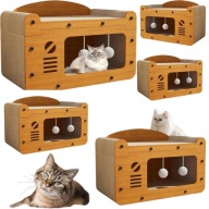 DRAPAK NISKI ECARLA DO 60CM DOMEK LEGOWISKO EKOLOGICZNY BEZPIECZNY DLA KOTA