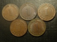 Zestaw 5 x 1 Fennig 1950-1966.