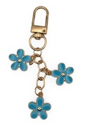 Brelok do kluczy dla kobiet niebieskie kwiatki do torebki kosmetyczki