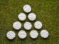 Cegiełki gipsowe podstawki pod figurki bruk 01L