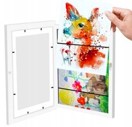 zestaw 3* Ramka Artystyczna Na Rysunki Dla Dzieci A4 otwierana + haczyki