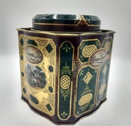 Szkatułka PUSZKA prześliczny wzór Douwe Egberts - Sygnowana stara - DE