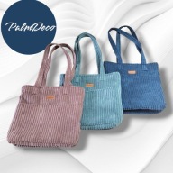 Sztruksowa torba z kieszeniami shopperbag