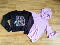 Bluza dziewczęca czarna i fioletowa rozm.164