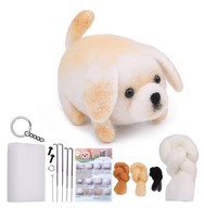 Zestaw DIY kreatywny do filcowania gotowy wzór piesek labrador z instrukcją