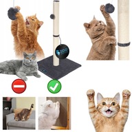 DRAPAK DLA KOTA SŁUPEK DO DRAPANIA WIEŻA 62CM + ZABAWKA OCHRONA MEBLI