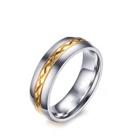 STAL TYTANOWA,OBRACZKA GLADKA Z KOLOREM GOLD R.9