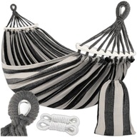 MOCNY HAMAK OGRODOWY DWUOSOBOWY HUŚTAWKA XXL WZMOCNIONY TURYSTYCZNY + TORBA