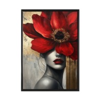 Plakat 40x50 ,Poster , MODERN,GŁOWA KWIAT,SALON,BIURO,POKÓJ