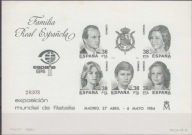 Hiszpania 1984 Znaczki Blok 27ND ** król rodzina królewska architektura