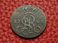 STANISŁAW AUGUST PONIATOWSKI - grosz 1792 E.B.