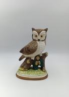 Sowa z ceramik ślicznie malowana - Portugalia duża 23cm kolekcjonerska A1z2