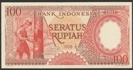 Indonezja 100 rupiah 1958 - stan bankowy UNC